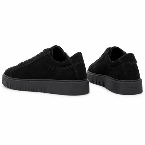 Giày sneaker thời trang VAGABOND Derek low-top sneakers All black Suede - Đen da lộn