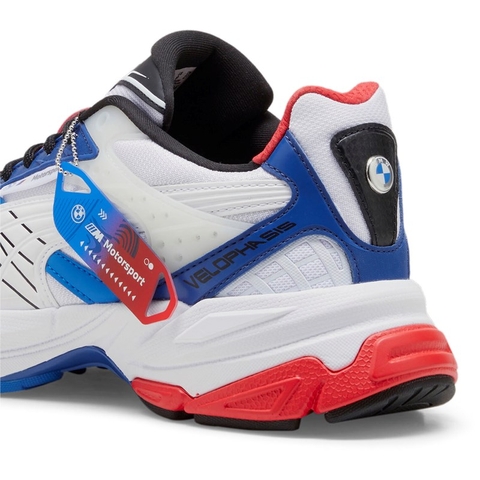 Giày sneaker PUMA Velophasis x BMW Motorsport M Hybrid V8 Collection White Blue Red - Trắng xanh đỏ chính hãng - size 42