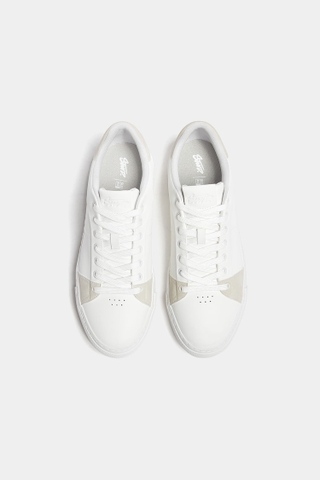 Giày Pull&Bear chính hãng Authentic Basic Casual Trainer Beige White - Trắng be