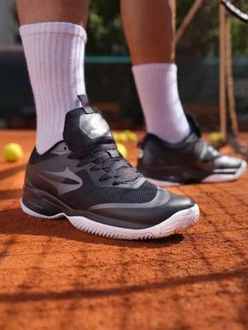 Giày Thể thao Pickleball Tennis Topper Black chính hãng - thương hiệu Châu Mỹ - Đen