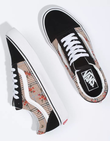 Giày Vans chính hãng Old Skool Glen Plaid Floral