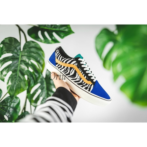 Giày Vans Chính Hãng Old Skool Zebra Blue Comfycush