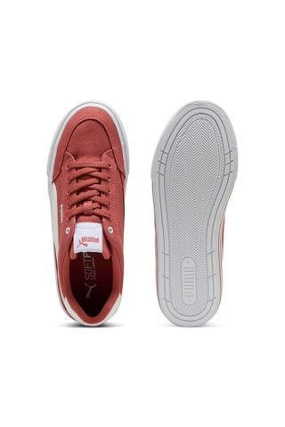 Giày thể thao sneaker chính hãng Puma Court Classic Vulcanised Formstrip Unisex Candy Apple- Jasmine Flower  -  Cam đỏ