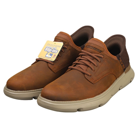 Giày Skechers Oxford chính hãng Slip-ins Garza Gervin Brown - Nâu