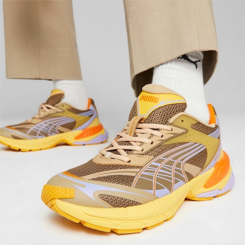 Giày Sneaker Puma Velophasis Muticolor Chocolate Chip-Flaxen - Cam Vàng Nâu - size 41