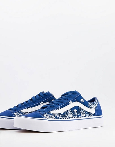 Giày Vans chính hãng Old skool Style 36 Bandana sneakers in blue/white