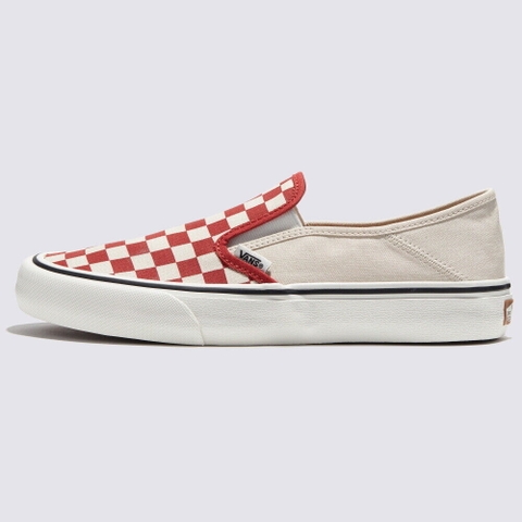 Giày Vans chính hãng Checkerboard Slip-On VR3 SF Skate Red - Đỏ trắng size 43