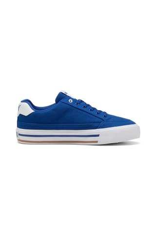 Giày thể thao sneaker chính hãng Puma Court Classic Vulcanised Formstrip Unisex Blue White - Xanh trắng