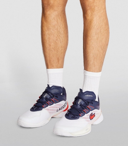 Giày sân thảm Tennis Pickleball Lacoste chính hãng AG-LT23 Ultra Clay Court Trắng xanh - White Navy Shoes - size 42