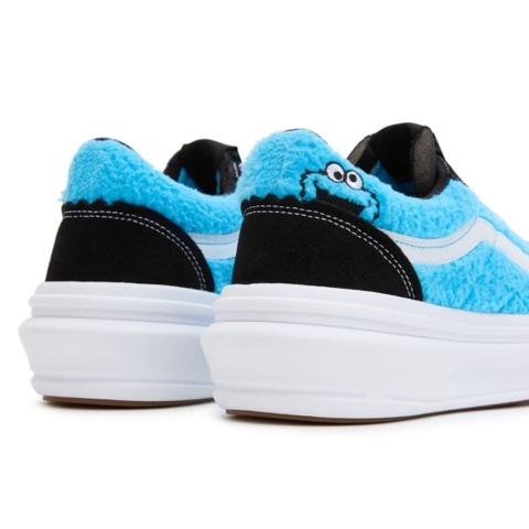 Giày Vans chính hãng Old Skool Overt X Sesame Street ComfyCush Blue - Xanh đen size 38.5 41