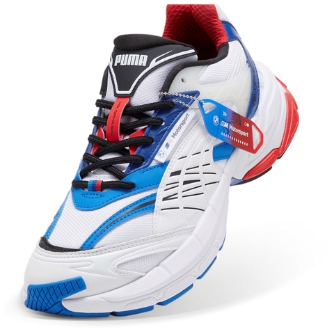 Giày sneaker PUMA Velophasis x BMW Motorsport M Hybrid V8 Collection White Blue Red - Trắng xanh đỏ chính hãng - size 42