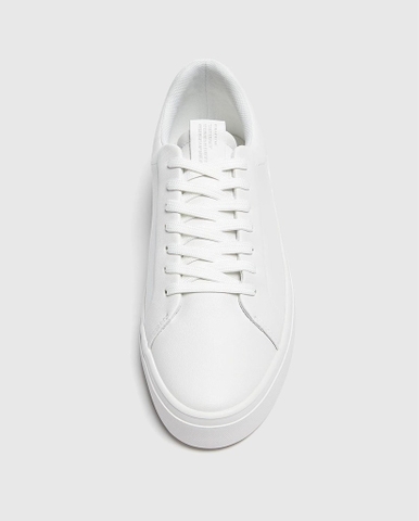 Giày sneaker Pull&Bear chính hãng All white Classic - Trắng Dáng cổ điển
