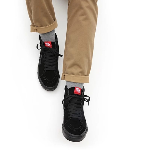 Giày Vans chính hãng Sk8 All Black chính hãng Full suede - Da lộn - Đen size 42