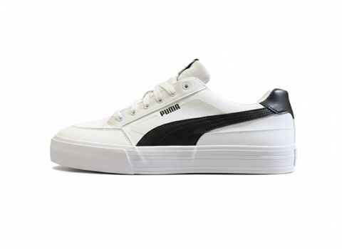 Giày thể thao sneaker Puma chính hãng Court Classic Vulcanised Unisex Leather White - Da Trắng