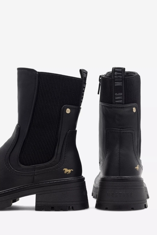 [ Hàng Auth - Full box ] Giày chính hãng Mustang Boots Chelsea Boots Black  lót lông - size 37