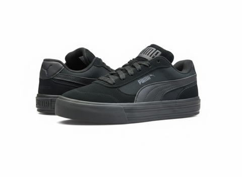 Giày thể thao sneaker chính hãng Puma Court Vulc Urban All Black - Đen