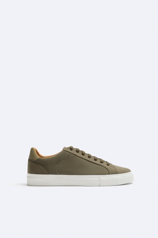 Giày sneaker Zara chính hãng Green Classic - Xanh rêu Dáng cổ điển