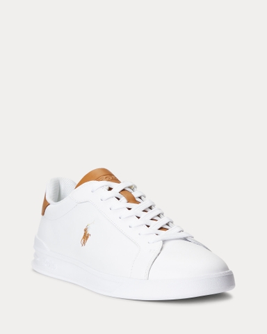 Giày sneaker hàng hiệu Polo Ralph Lauren Heritage Court II White Tan chính hãng - Trắng nâu