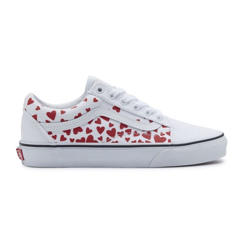 Giày Vans chính hãng Old Skool Valentines Heart White