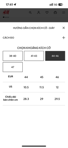 Giày thể thao thời trang H&M chính hãng trắng da - leather all white