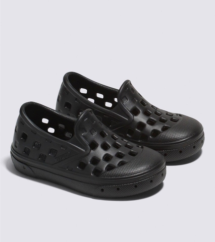 Giày Vans chính hãng cho bé TODDLER SLIP ON TREK ALL BLACK - Đen