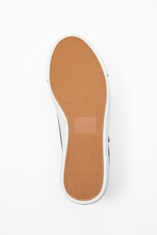 Giày sneaker Zara chính hãng Quai dán Velcro Đen Da - Black Leather