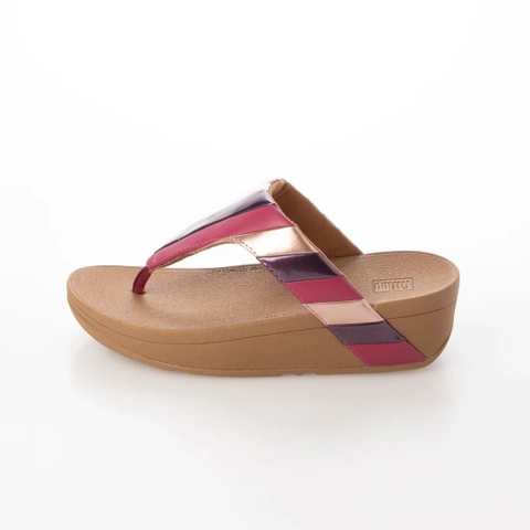 Dép xỏ ngón FitFlop chính hãng LOTTIE  Rainbow Patchwork Toe-Posts - 2 màu Đen và Hồng - size 36 37 38 39 40
