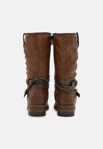 [ Hàng Auth - Full box ] Giày Boots chính hãng Mustang zippered winter - cognac brown - size 37