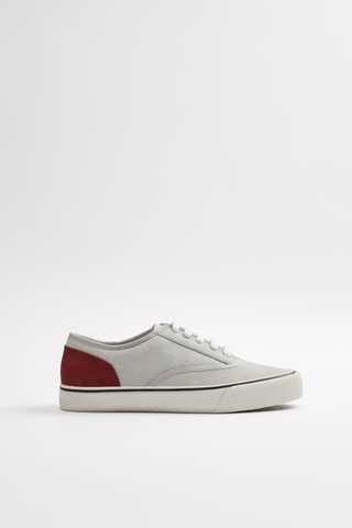Giày sneaker Zara chính hãng Grey suede - Xám da lộn