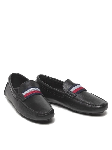 Giày hàng hiệu Tommy Hilfiger Mocassins Iconic Rwb Leather Driver FM0FM03761 - Da Đen
