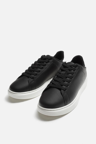 Giày sneaker Zara chính hãng Black Platform - Dáng đế dày Đen