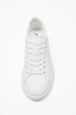 Giày sneaker Zara Platform chính hãng đế cao - trắng