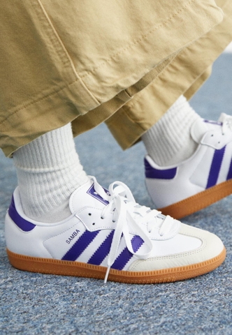 Giày Adidas Originals Samba OG Blue White - Chính hãng - size 38 - Trắng xanh