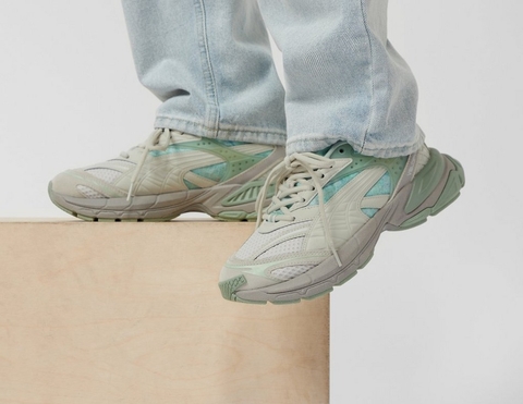 Giày Sneaker Puma Velophasis Rerooted Mint chính hãng - Trắng Xanh - size 40.5 41