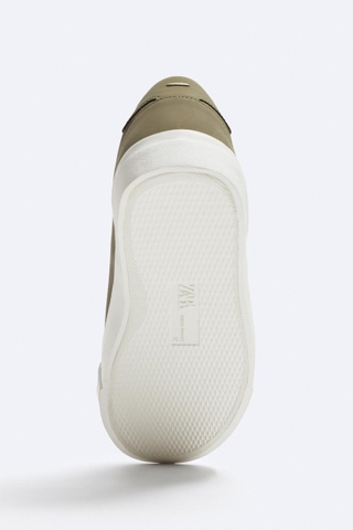Giày sneaker Zara chính hãng Green Classic - Xanh rêu Dáng cổ điển