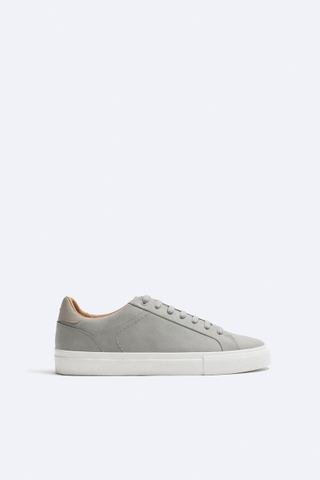 Giày sneaker Zara chính hãng Grey White Classic - Xám Trắng Dáng cổ điển