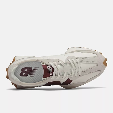 Giày Sneaker New Balance 327 Burgundy chính hãng Classic [Top Best Seller] - Có big size - Trắng đỏ