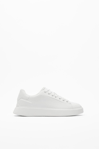 Giày sneaker Zara Platform chính hãng đế cao - trắng