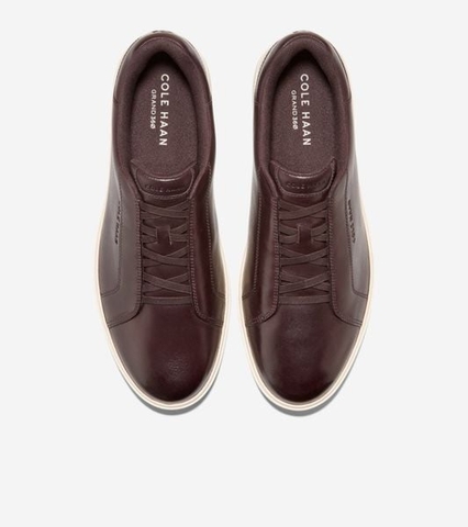 Giày hiệu Cole Haan chính hãng GrandPro Luxe Slip-On Sneakers Ivory  - Nâu
