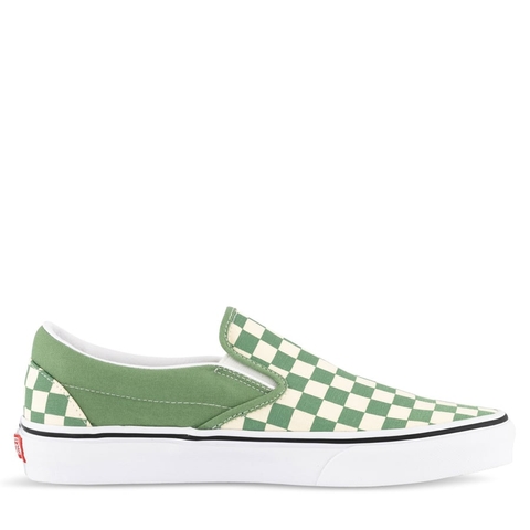 Giày Vans chính hãng Slip on Checkerboard Shale Green - Xanh lá