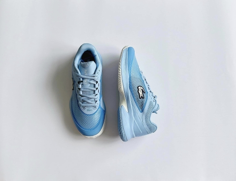 Giày sân thảm Tennis Pickleball Lacoste chính hãng Xanh dương trắng chính hãng - Baby Blue - size 37
