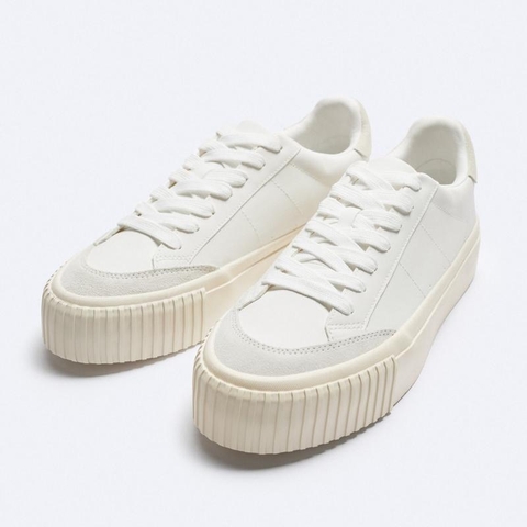 Giày sneaker Zara chính hãng Bamba Contrast Trainers