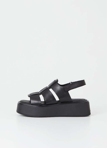Giày chính hãng Platform Vagabond Courtney Fisherman Sandals Black - Đen