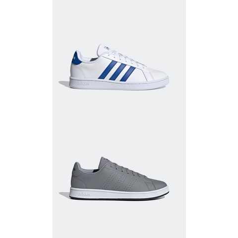 Giày Adidas Chính hãng Grand Court Royal Blue - Advantage Grey hàng Authentic full box