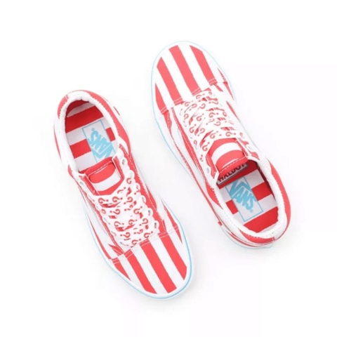 Giày Vans Chính Hãng Old Skool x Where's Waldo  sneakers in red/white
