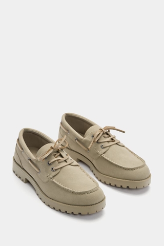Giày Pull&Bear chính hãng Lace-up deck shoes - size 40 41 42 44 45 46