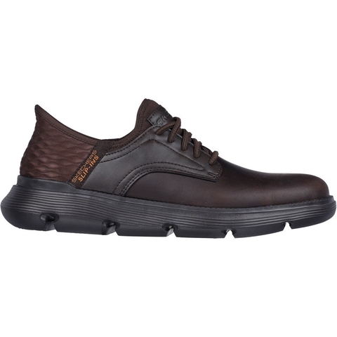 Giày Skechers Oxford chính hãng USA Garza Gervin Chocolate - Nâu đen