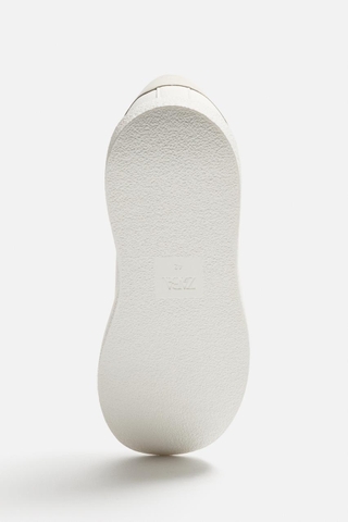 Giày sneaker Zara chính hãng Beige White Platform - Dáng đế dày Trắng kem