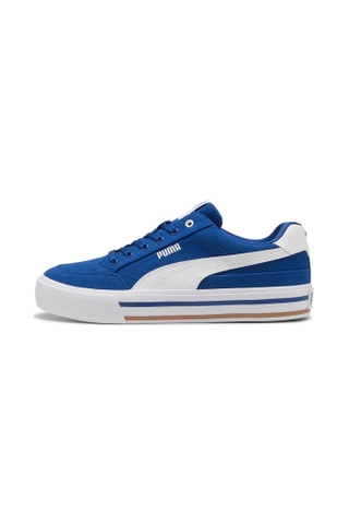 Giày thể thao sneaker chính hãng Puma Court Classic Vulcanised Formstrip Unisex Blue White - Xanh trắng