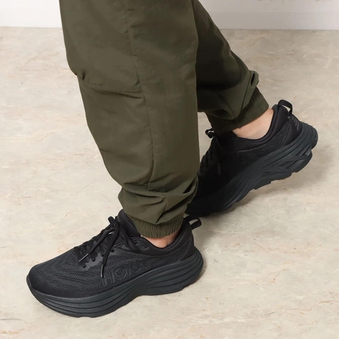 Giày Thể Thao Chạy Bộ Hoka Bondi 8 chính hãng All Black - Running - size 41 1/3 - Đen